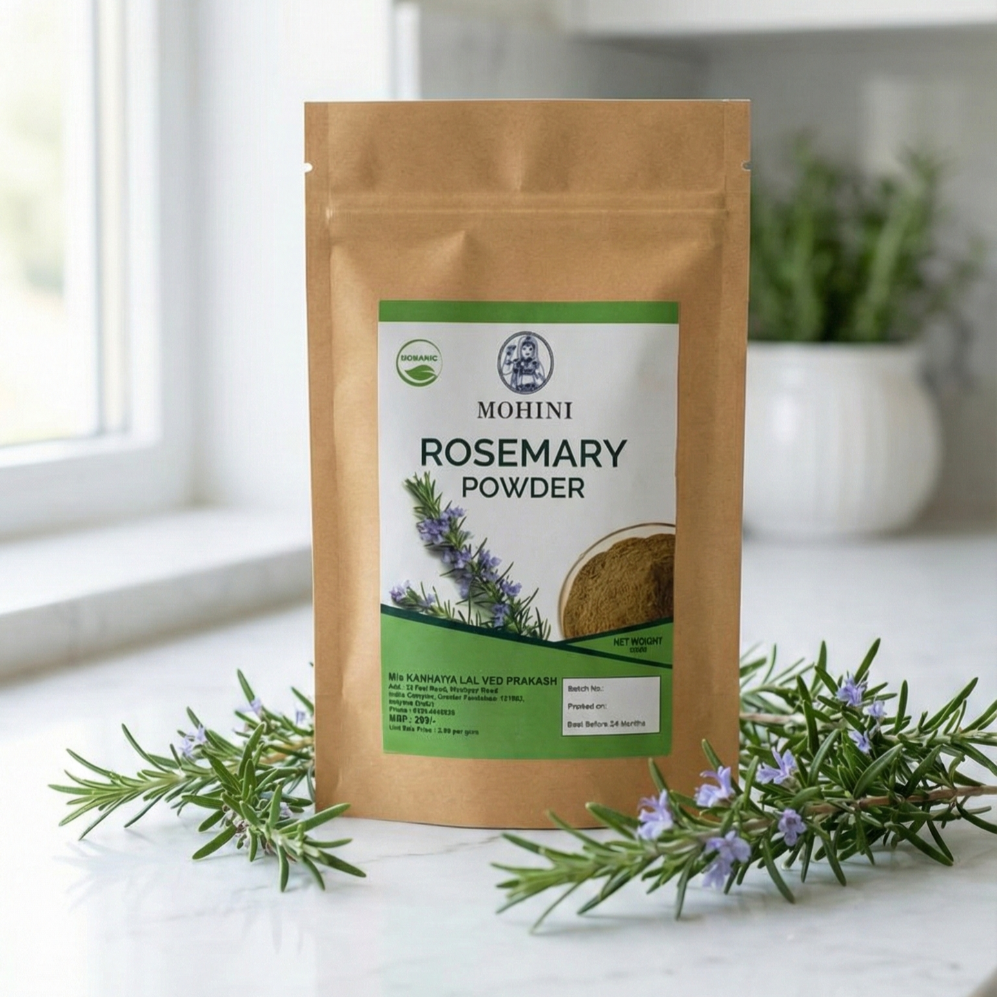 Premium Rosemary Powder (Rosmarinus officinalis) β Natural Herbal Leaf Powder for Hair, Skin & Overall Wellness β Premium Grade Ayurvedic Supplement (100g)