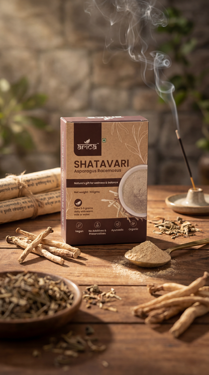 Premium Organic Shatavari Powder (Asparagus Racemosus) – Pure Ayurvedic Herbal Supplement – Supports Hormonal Balance, Digestive Health (100g)