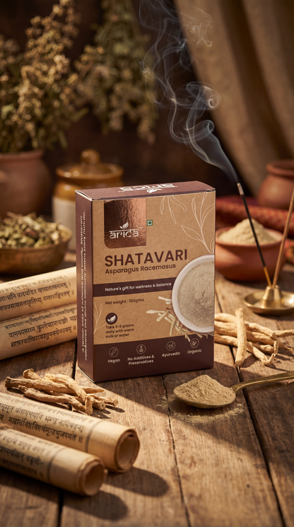 Premium Organic Shatavari Powder (Asparagus Racemosus) – Pure Ayurvedic Herbal Supplement – Supports Hormonal Balance, Digestive Health (100g)