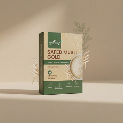 Premium Safed Musli Gold (Chlorophytum Borivilianum) – Natural, High Potency Herbal Root for Vitality & Wellness – Premium Grade Ayurvedic Supplement (100g)