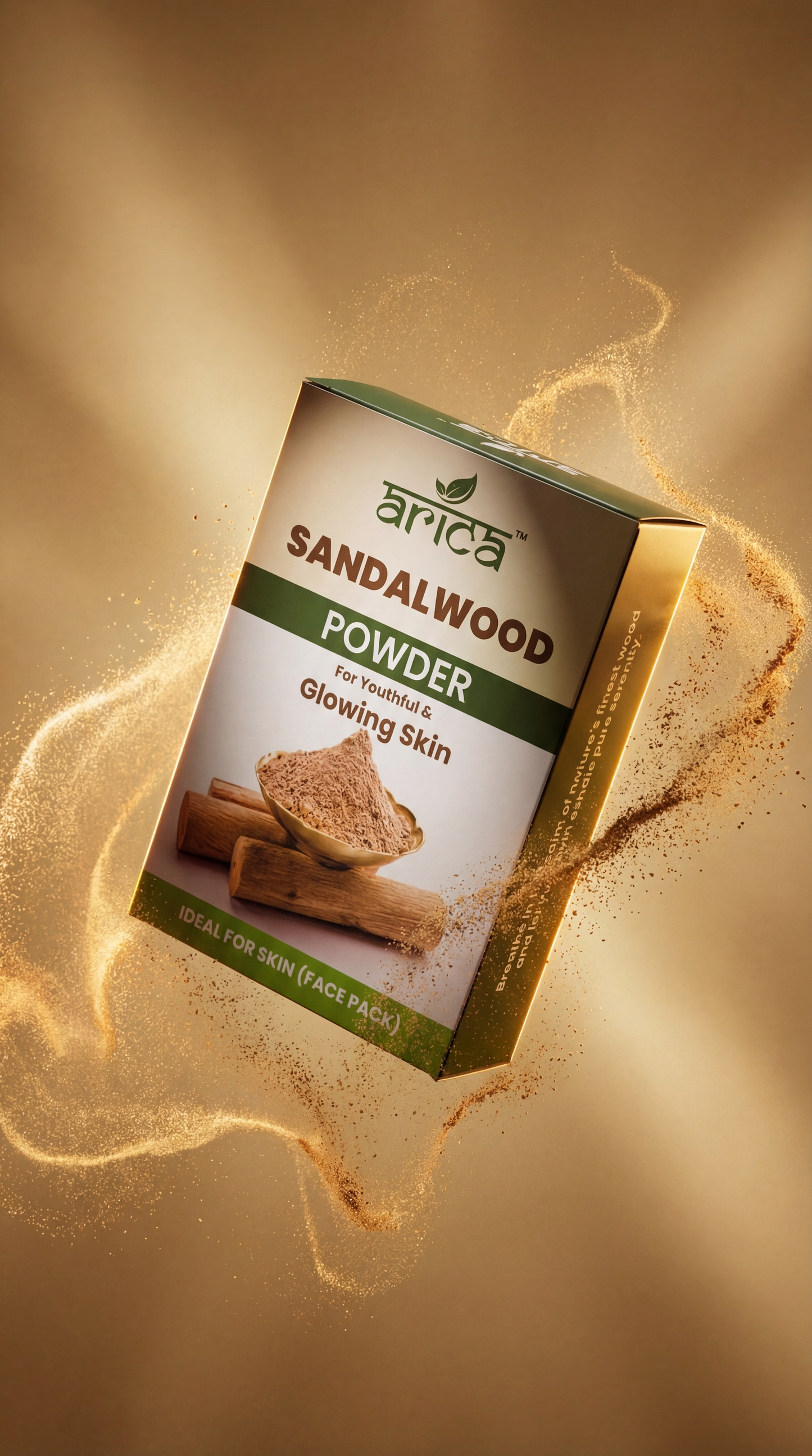 Premium & Pure Sandalwood Powder – Natural Chandan for Skin, Aromatherapy, Ritual & Wellness – Chemical-Free & Finely Milled (100g)