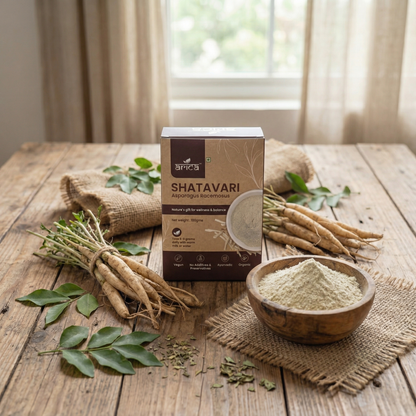 Premium Shatavari Powder (Asparagus Racemosus) – Pure Ayurvedic Herbal Supplement – Supports Hormonal Balance, Digestive Health (100g)
